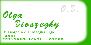 olga dioszeghy business card