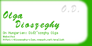 olga dioszeghy business card